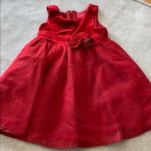 Burgundy red sateen dress